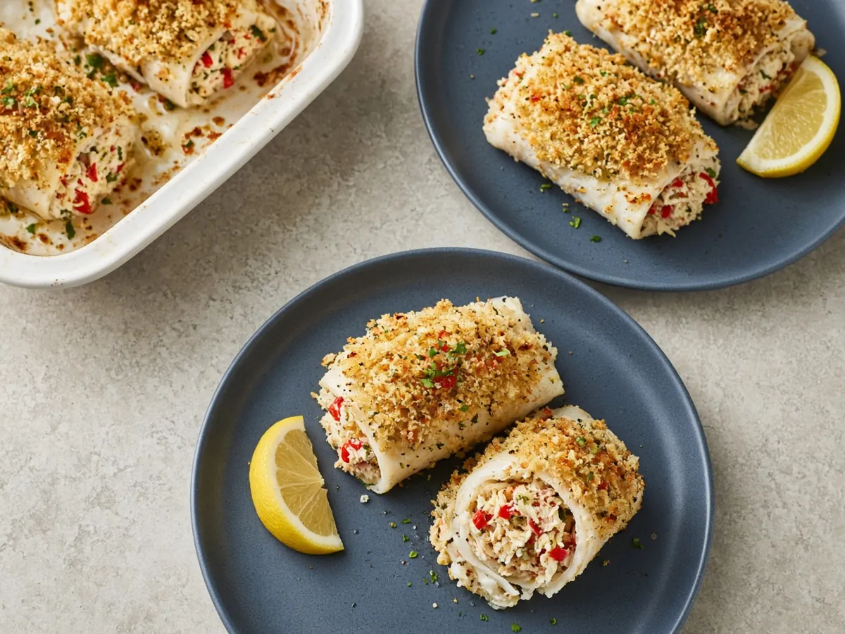 Crab-Stuffed Flounder