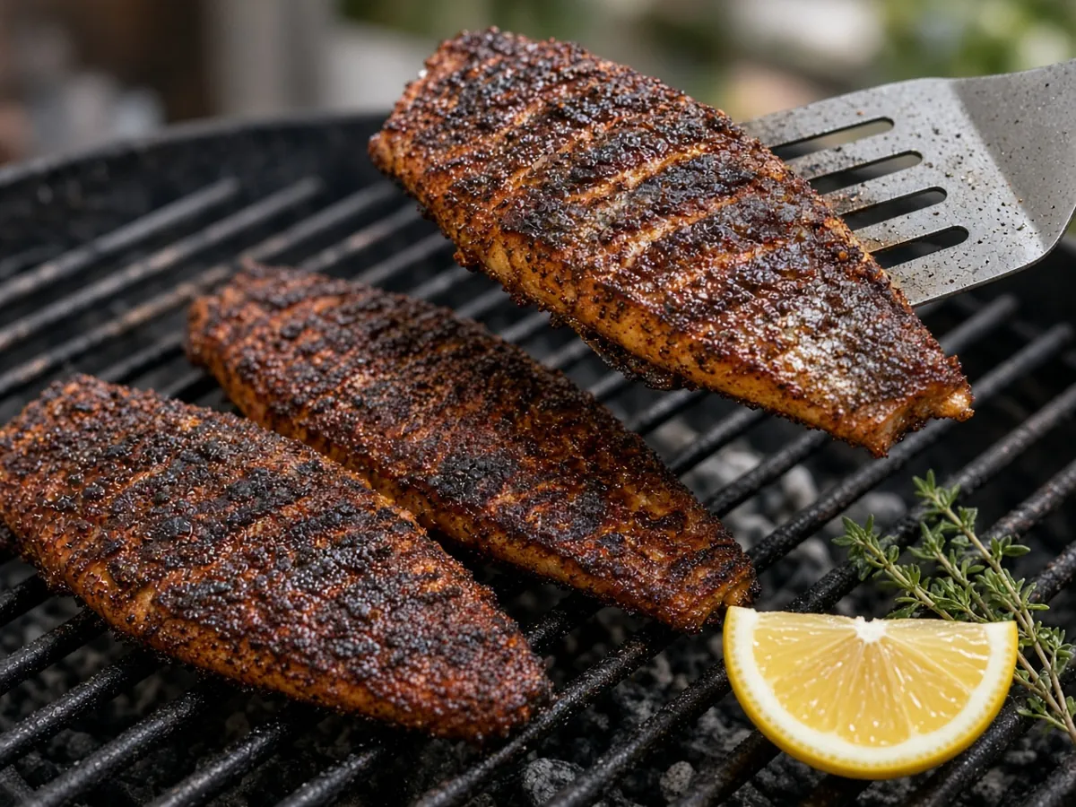 Grilled Blackened Red Snapper