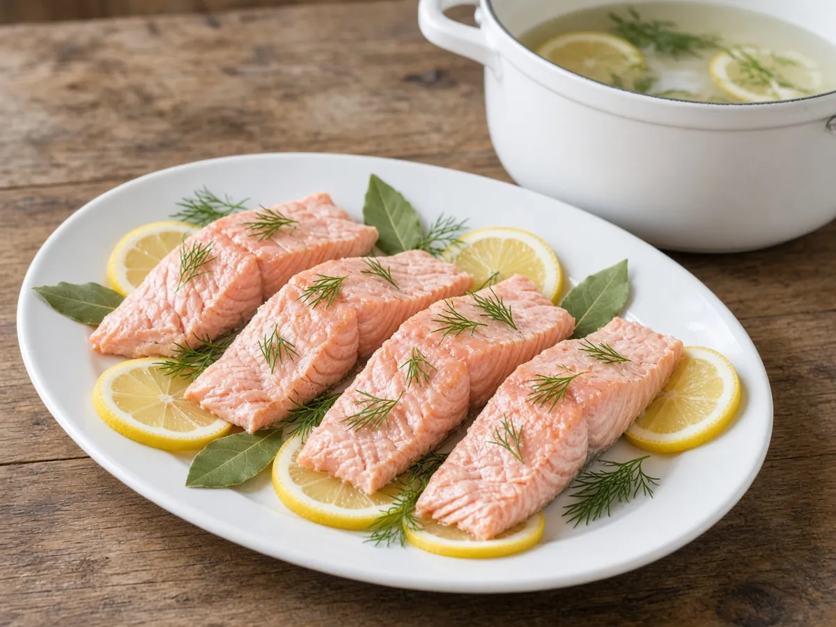 Poached Salmon with Lemon