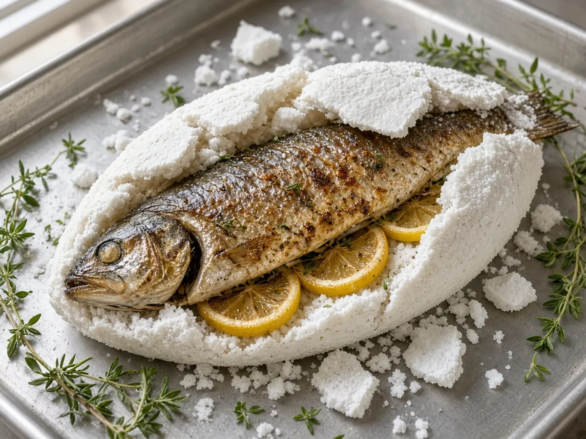 Salt-Baked Whole Branzino